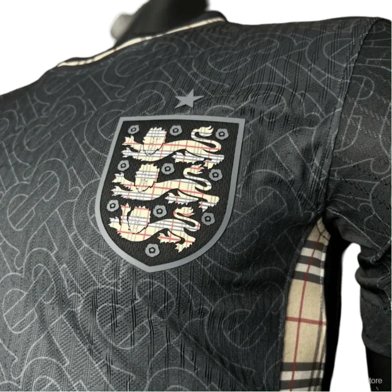 2024/2025 ENGLAND Euro Jordan x Burberry Black Special Edition Trikot – SPIELERVERSION