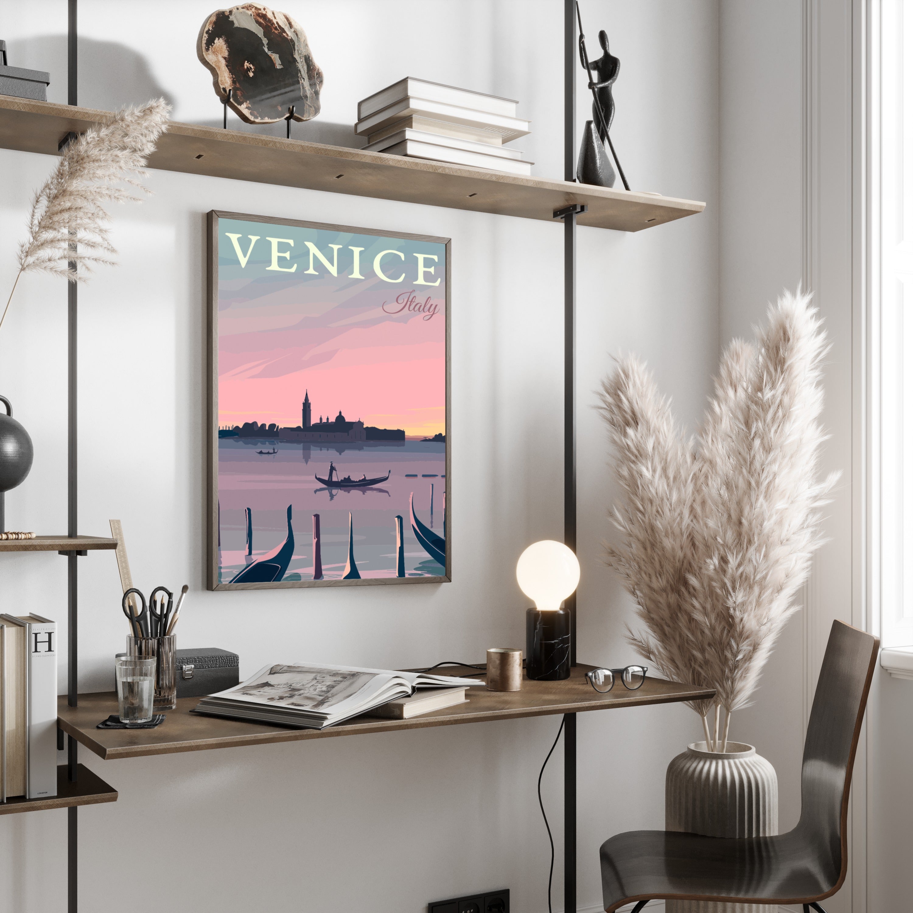 Venice Italy Travel Vintage Art Poster