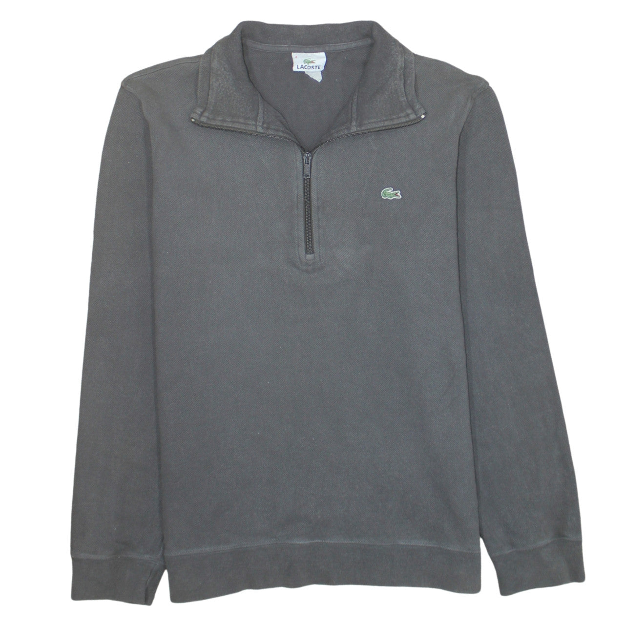 Lacoste 90's Lightweight Quarter Zip Sweatshirt Large  Brown