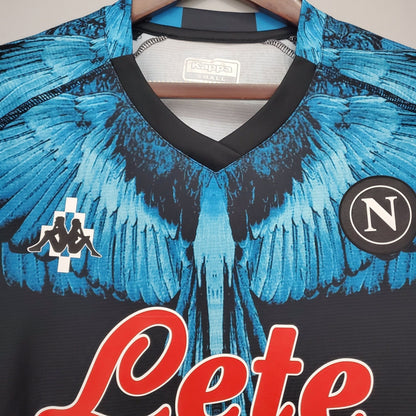 21/22 SSC Napoli zwart blauw Kappa × Marcelo Burlon-kit