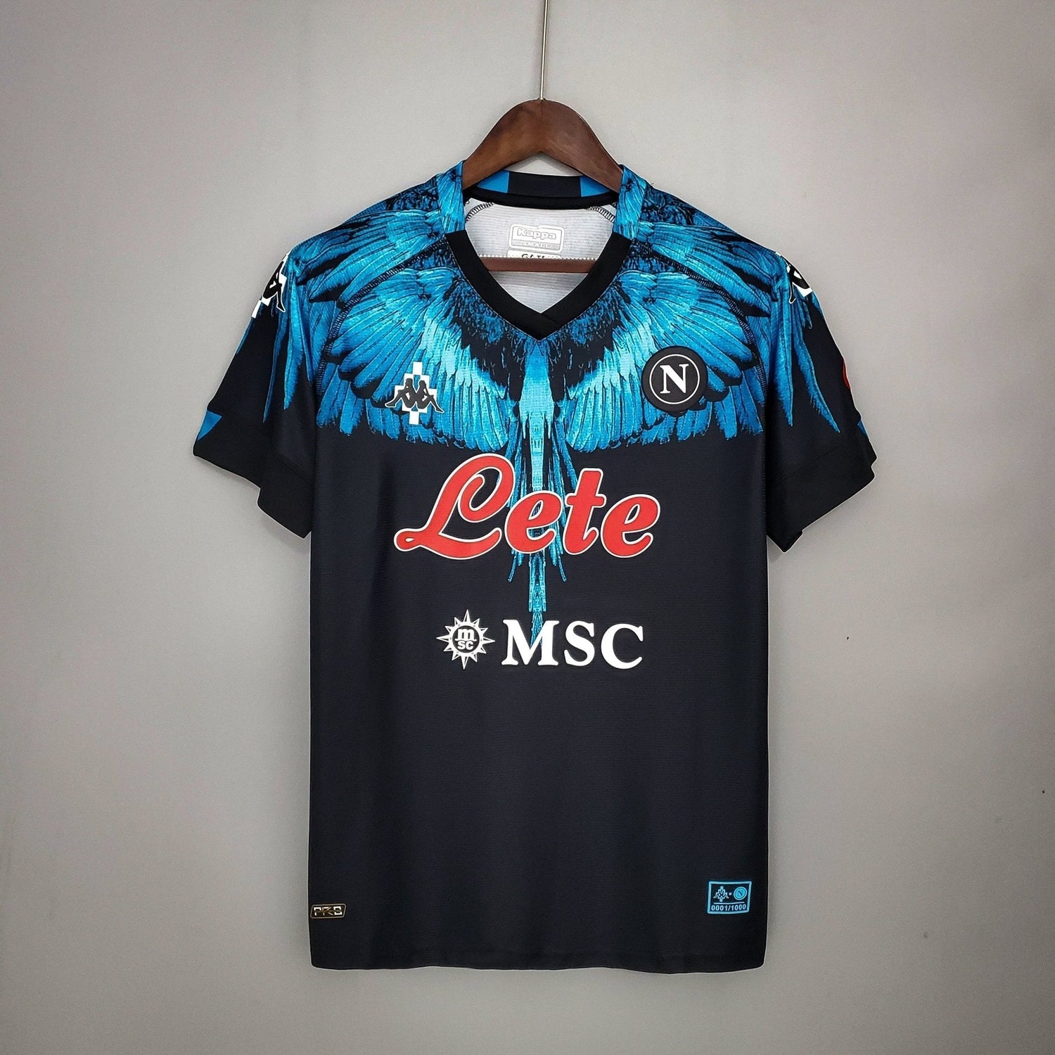 21/22 S.S.C. Napoli black blue Kappa × Marcelo Burlon kit