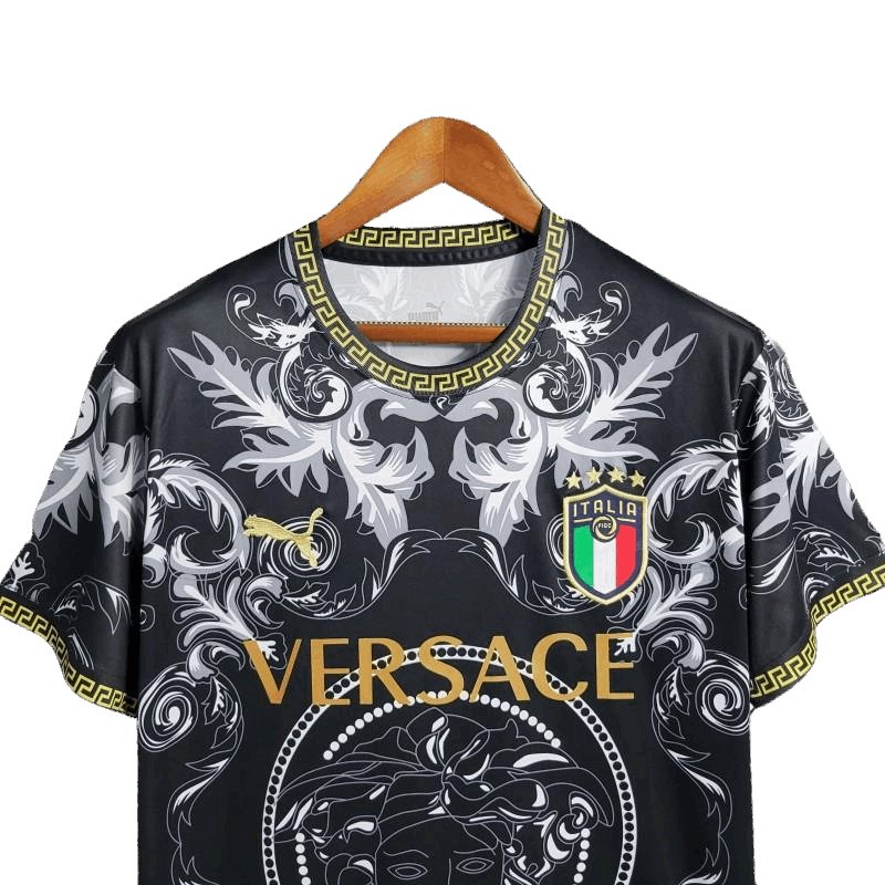 22/23 Special Edition Italien x Versace Schwarzes Trikot - Fan-Version