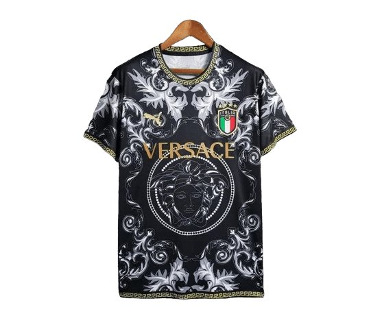 22/23 Special Edition Italien x Versace Schwarzes Trikot - Fan-Version