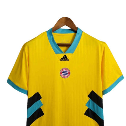 23-24 Bayern München Yellow Icon Kit mit gesticktem Logo - Fanversion 