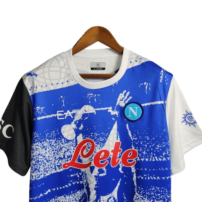 23-24 Napoli Blue &quot;Maradona&quot; Special Edition kit - Fanversie 