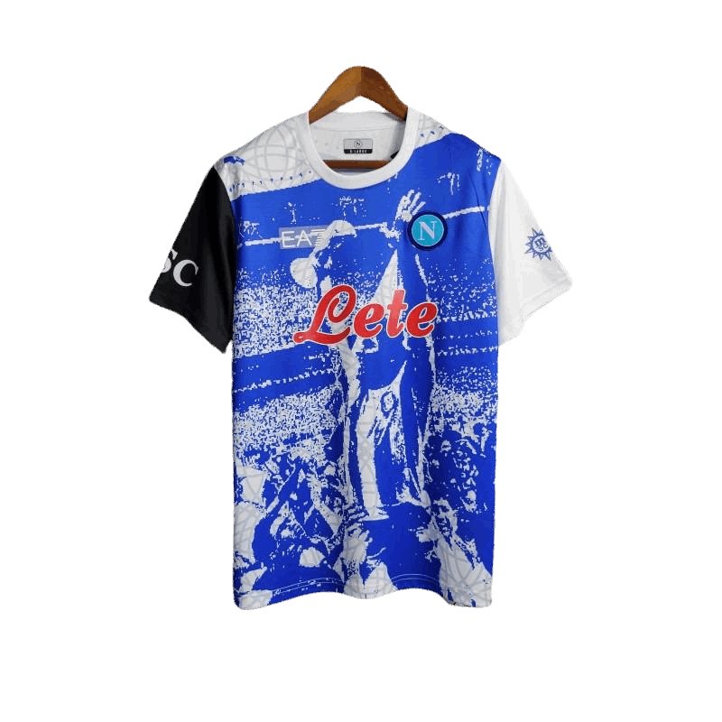 23-24 Napoli Blaues &quot;Maradona&quot; Special Edition Trikot - Fanversion 