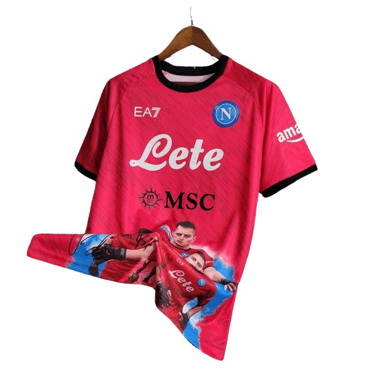 23-24 Napoli Face Game Lozano Red Kit - Fanversion