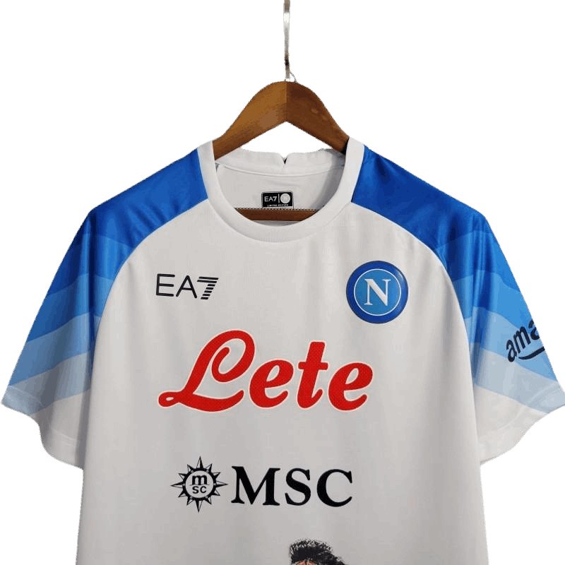 23-24 Napoli Face Game Lozano Weißes Trikot - Fanversion