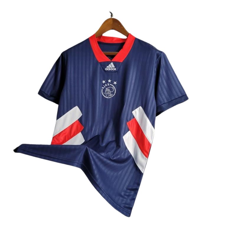 23/24 Ajax Icon Blue kit Borduurlogo - Fanversie