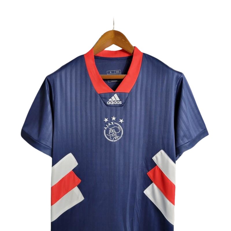 23/24 Ajax Icon Blue kit Borduurlogo - Fanversie