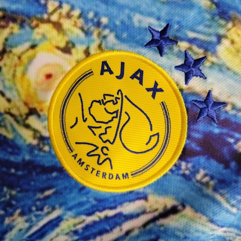 23/24 AJAX x Vincent Van Gogh Ölgemälde Sternennacht Special Edition Kit - Fan-Version