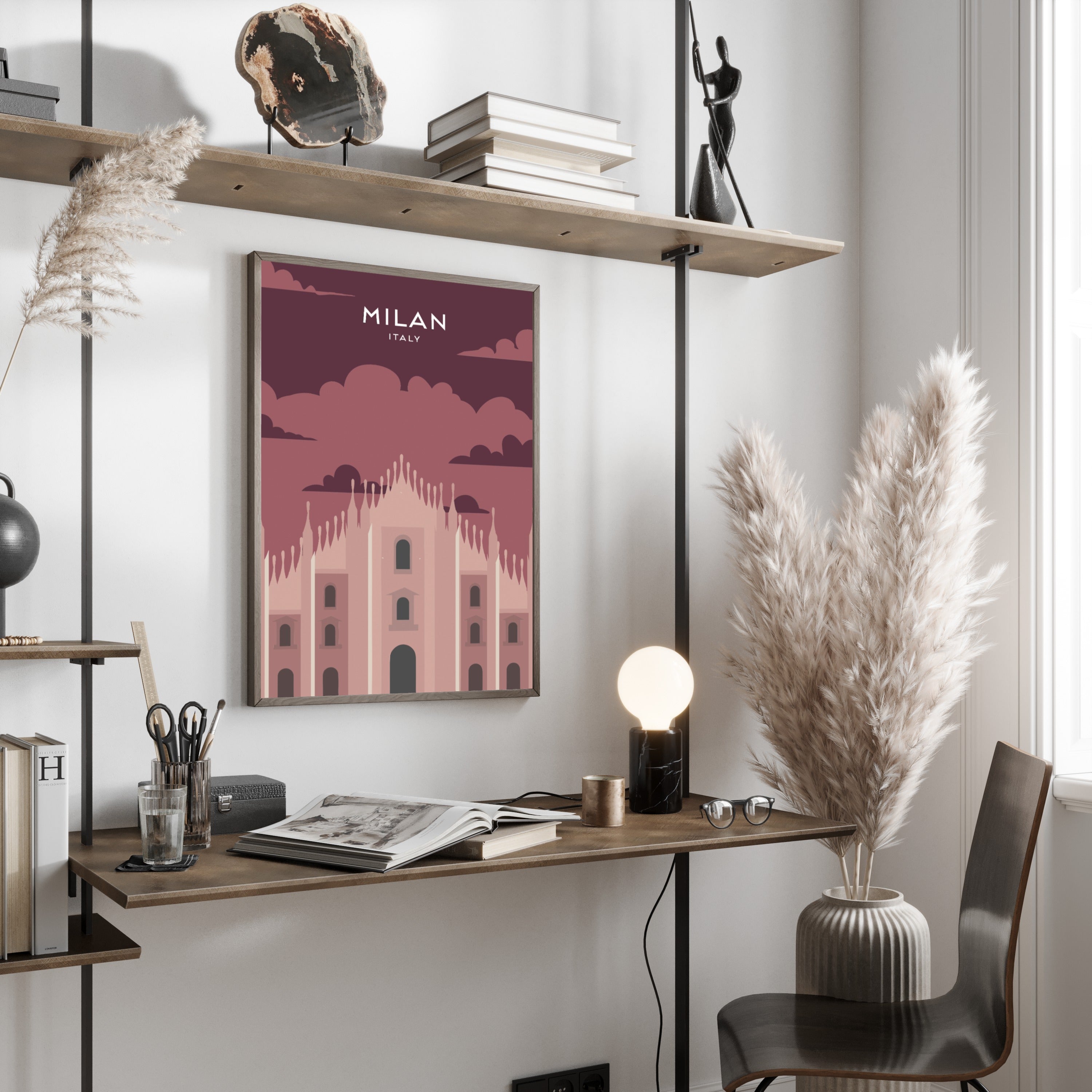 Milan City Skyline Poster