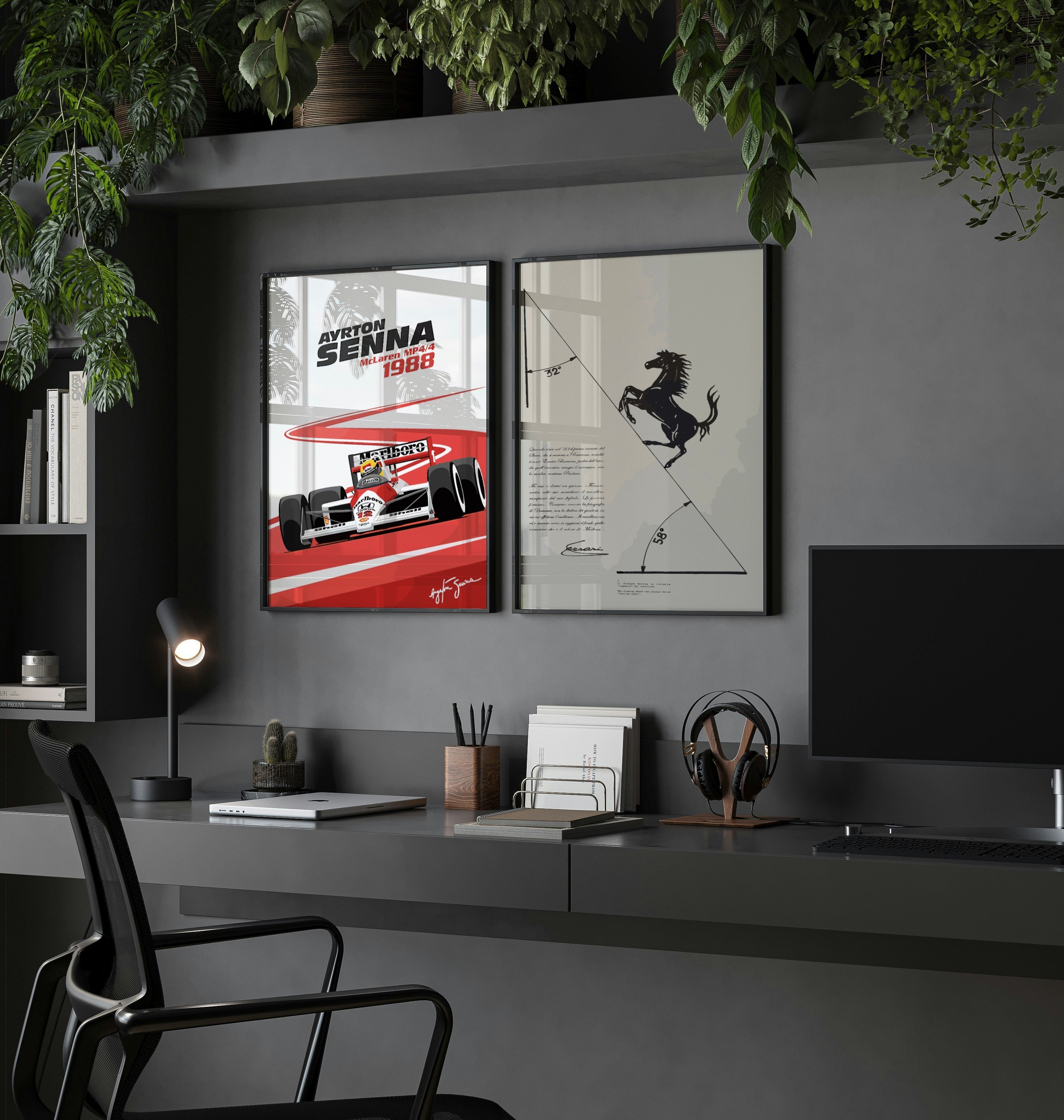 Ayrton Senna McLaren Formula 1 Poster