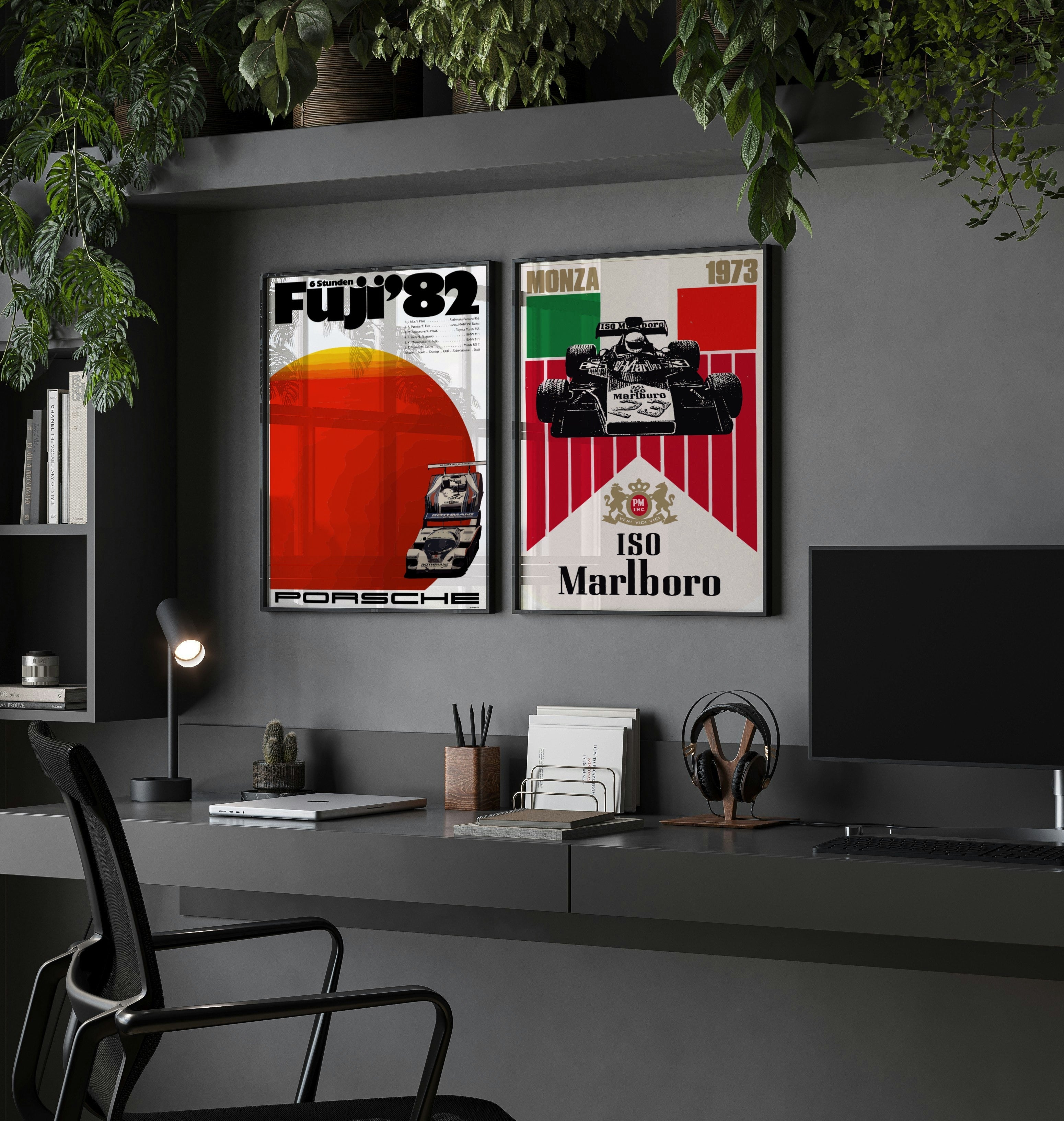 Vintage Porsche 6h Fuji 1982 Poster