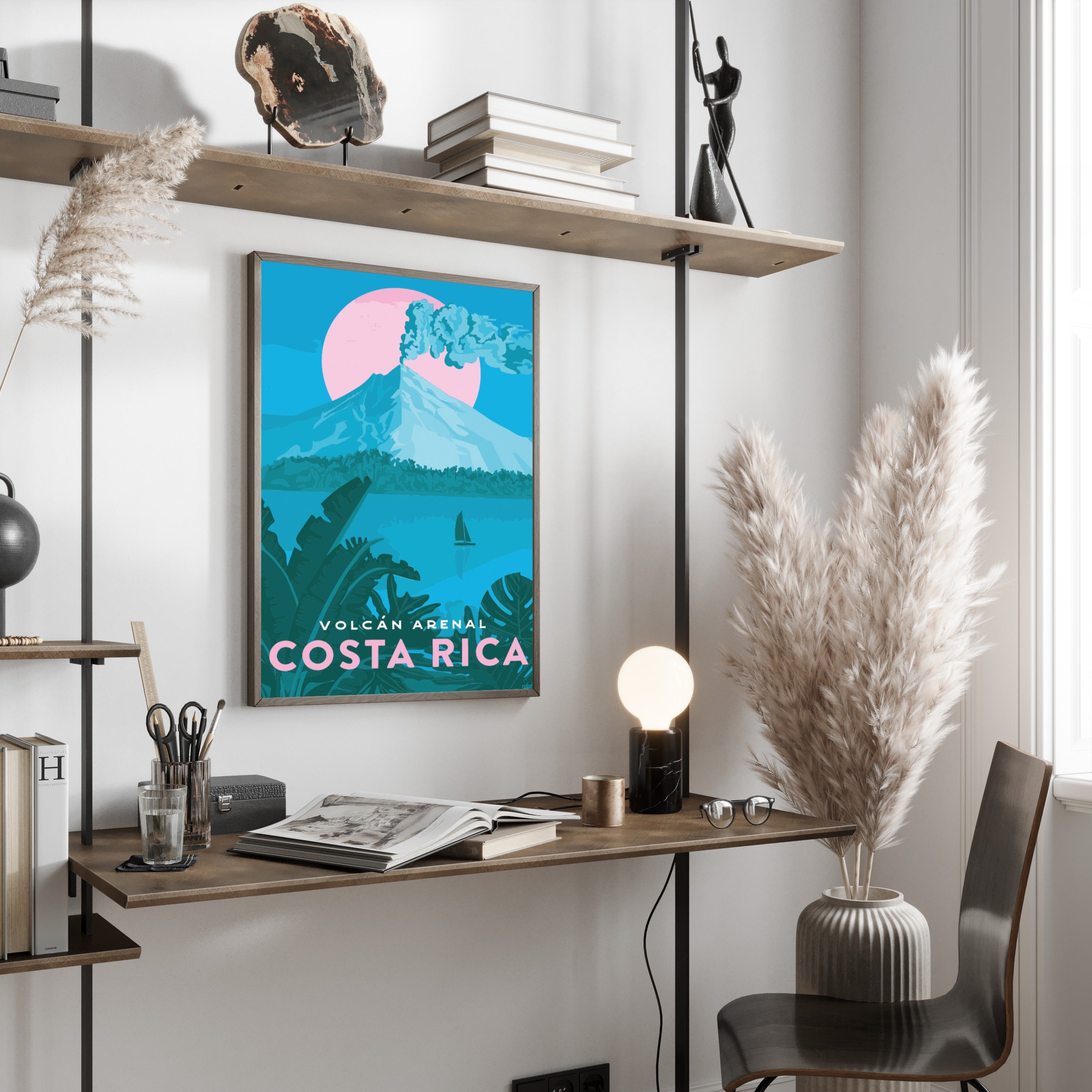 Costa Rica Vintage Travel Poster