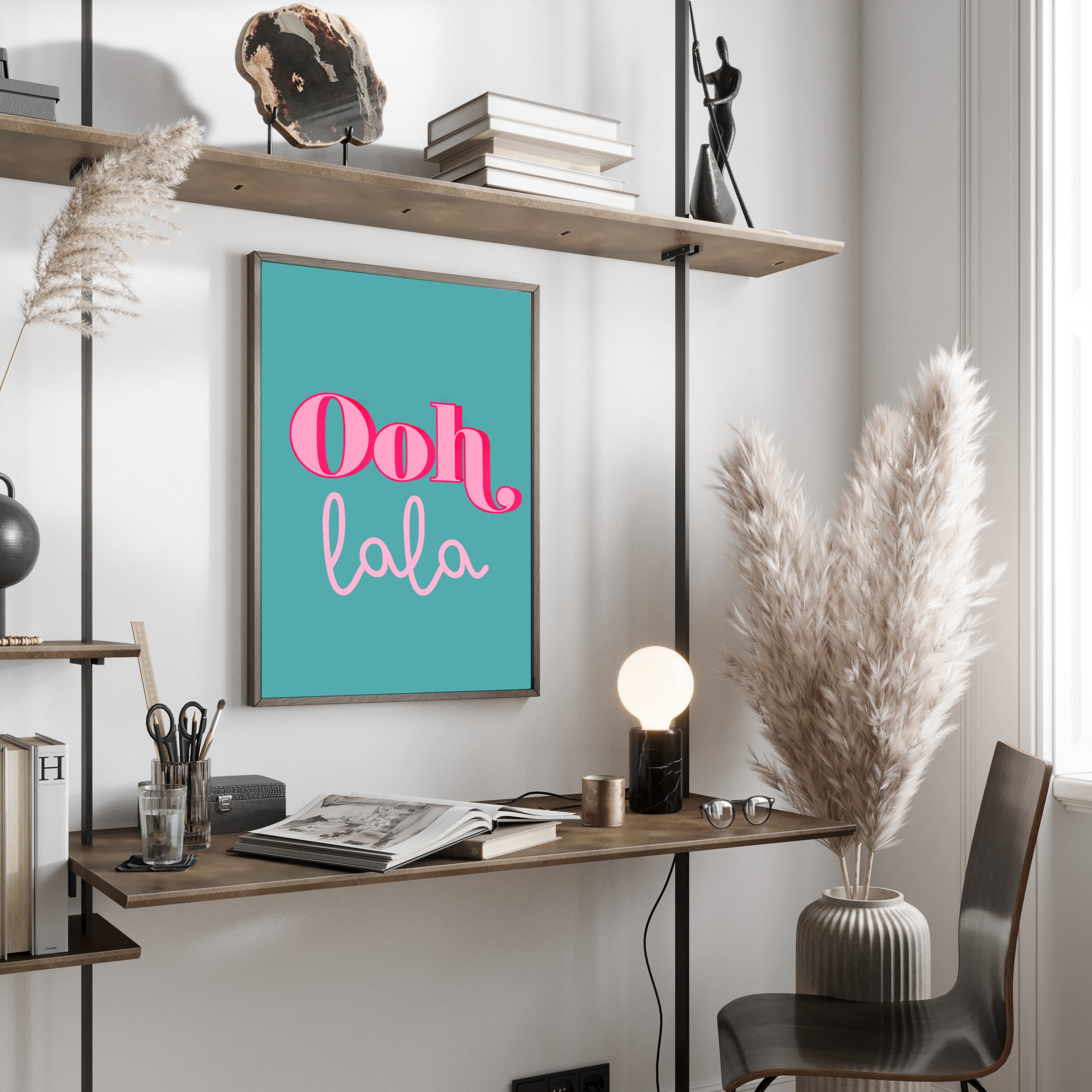 Ooh LaLa Teal Poster