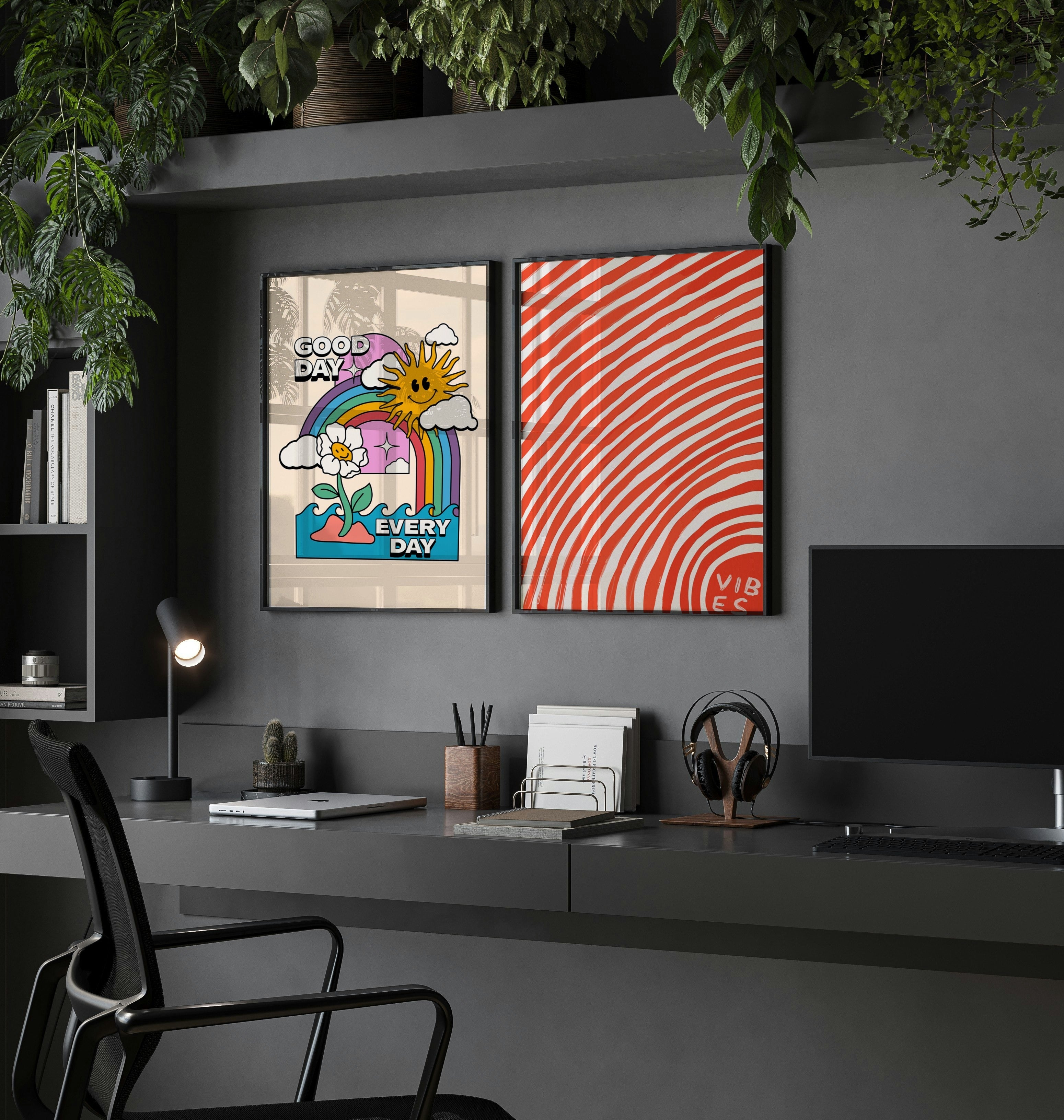 Everyday Good Day Retro Illustration Poster