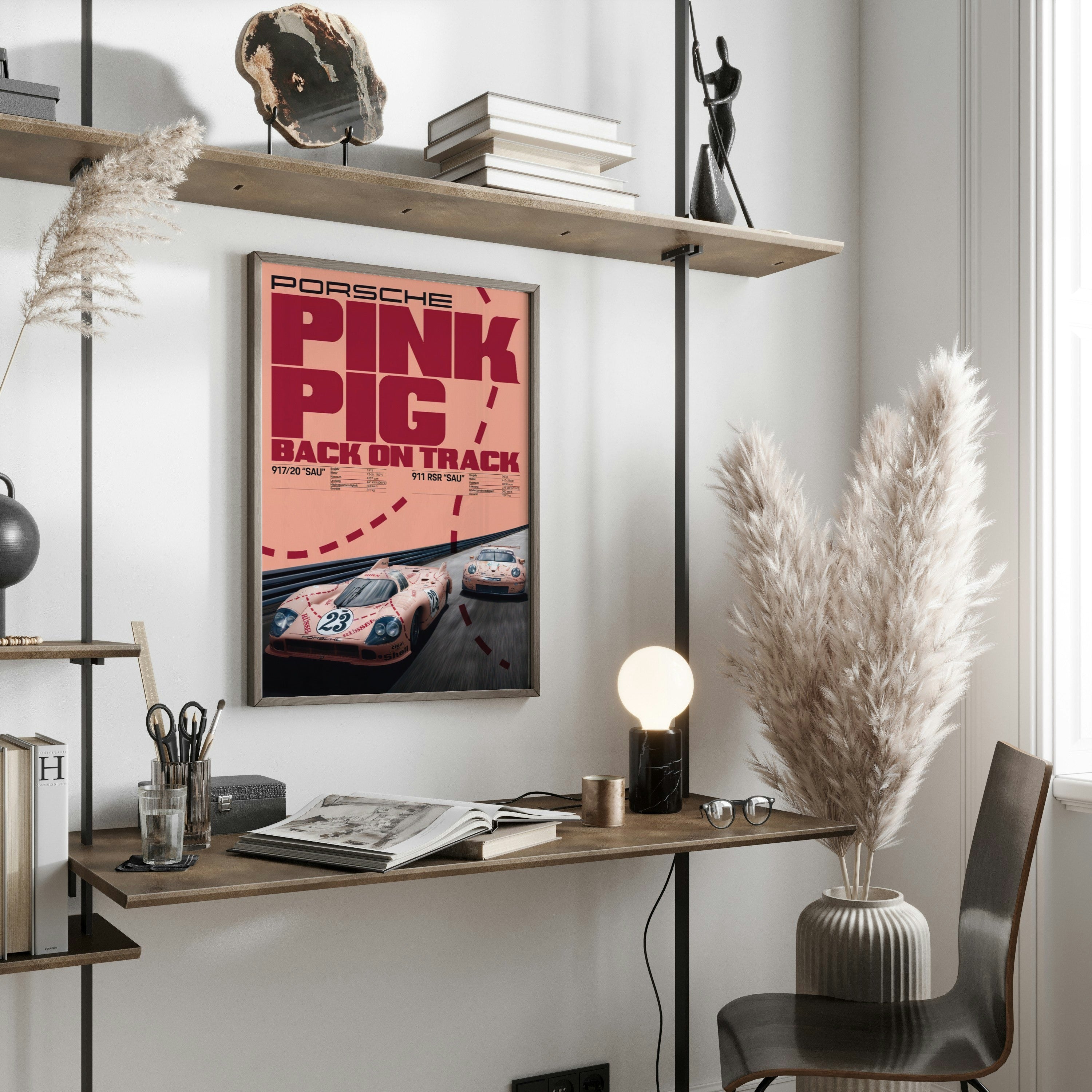 Porsche 917 Pink Pig Original Racing Poster