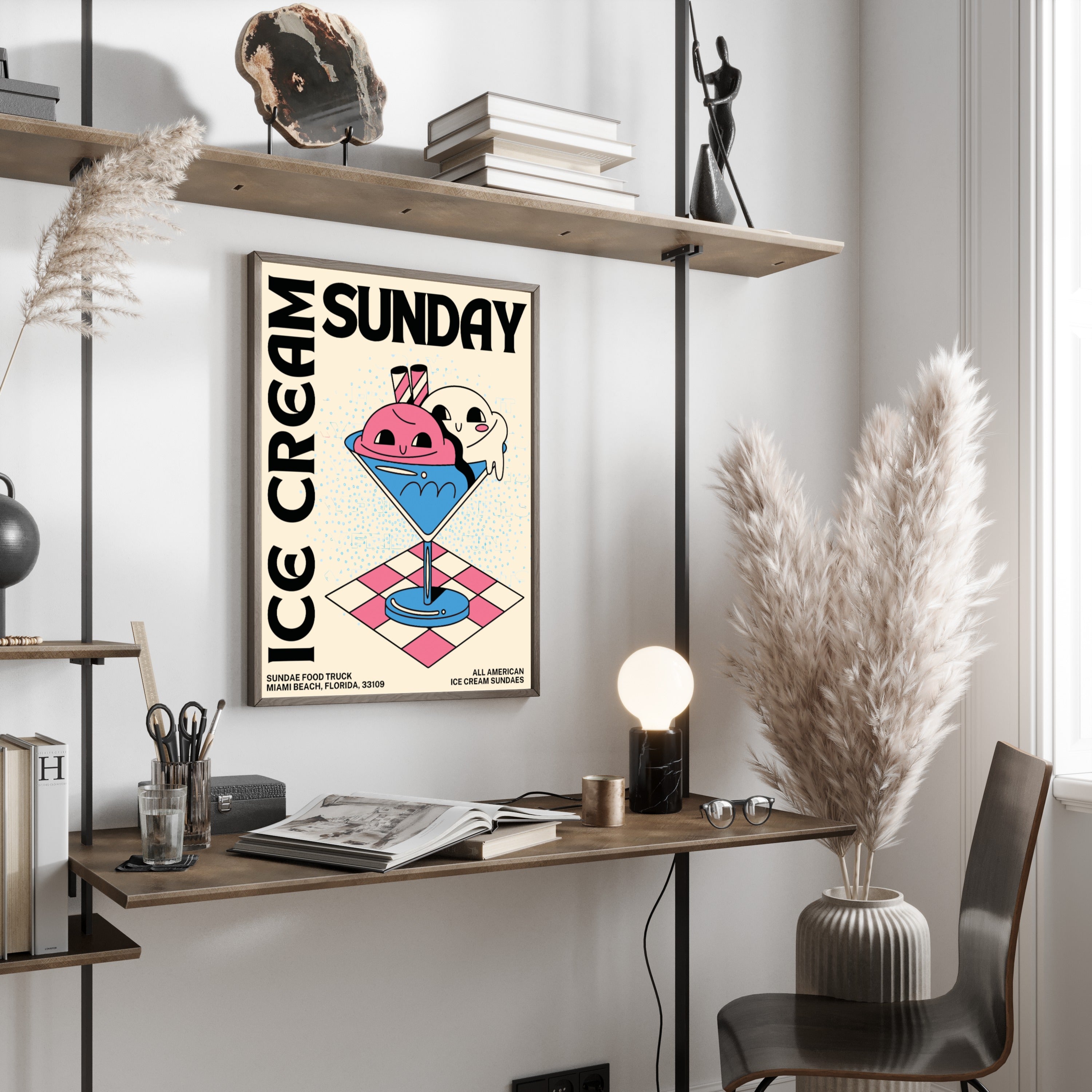 Vintage Ice Cream Poster