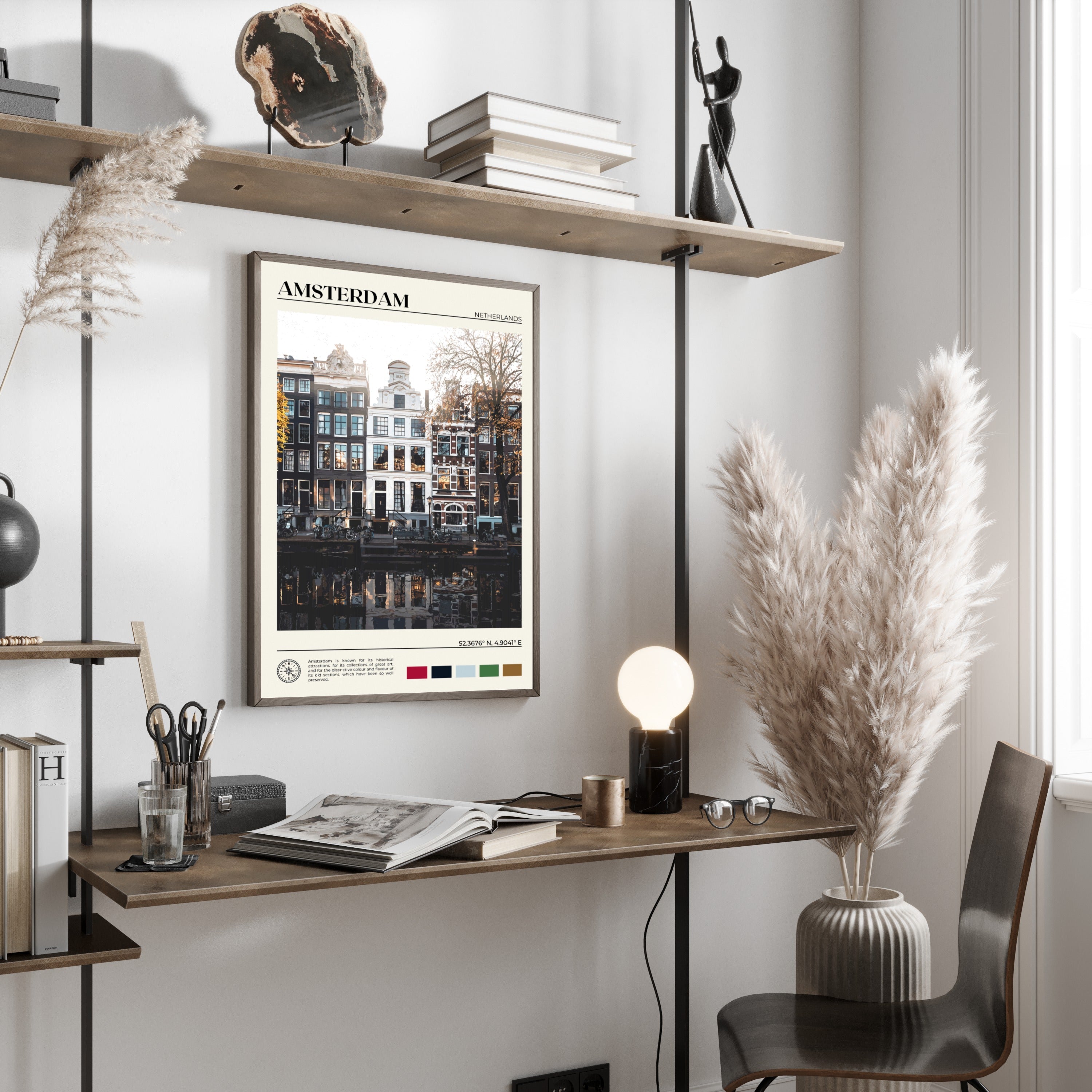 Amsterdam Print Vintage Poster