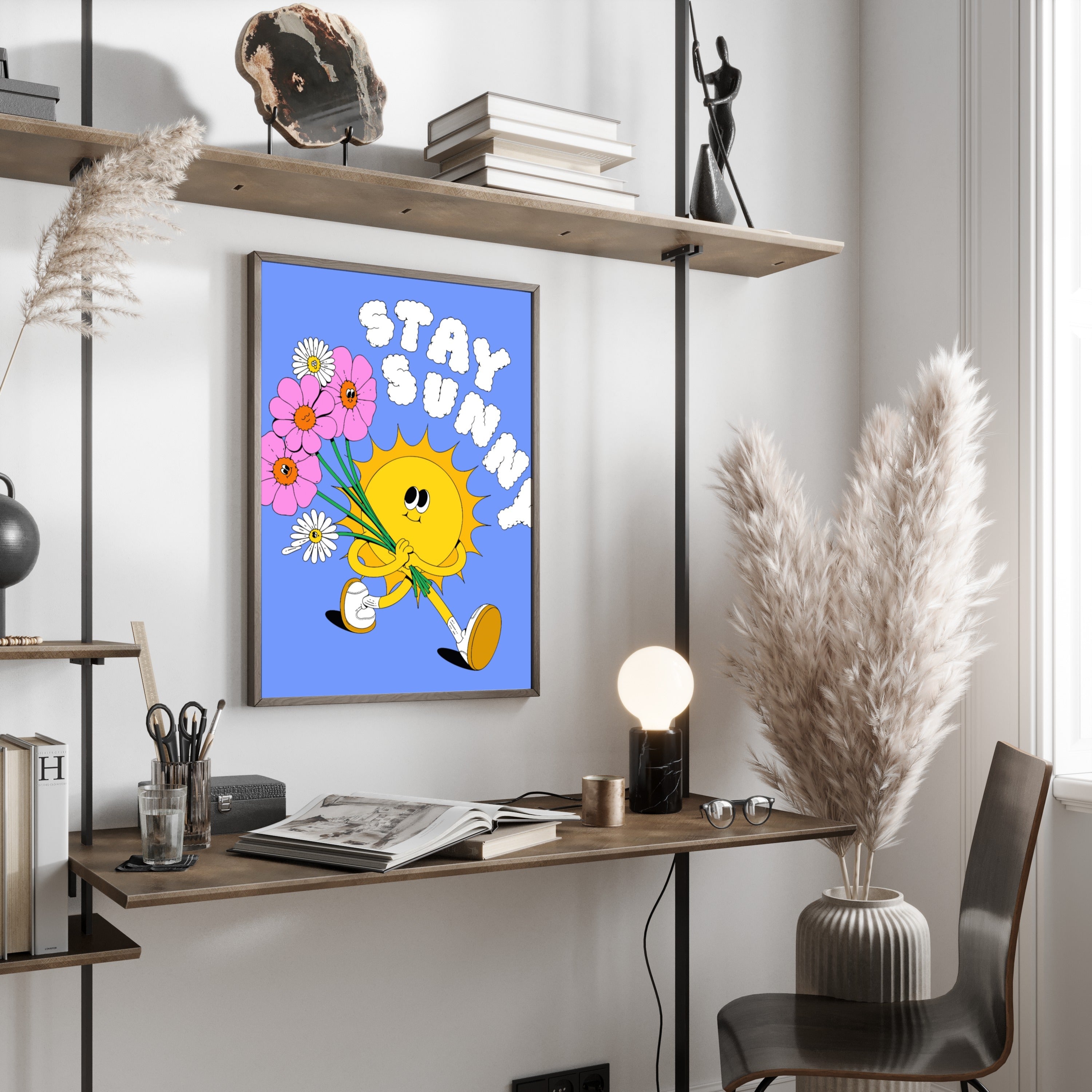 Blue Aesthetic Stay Sunny Poster