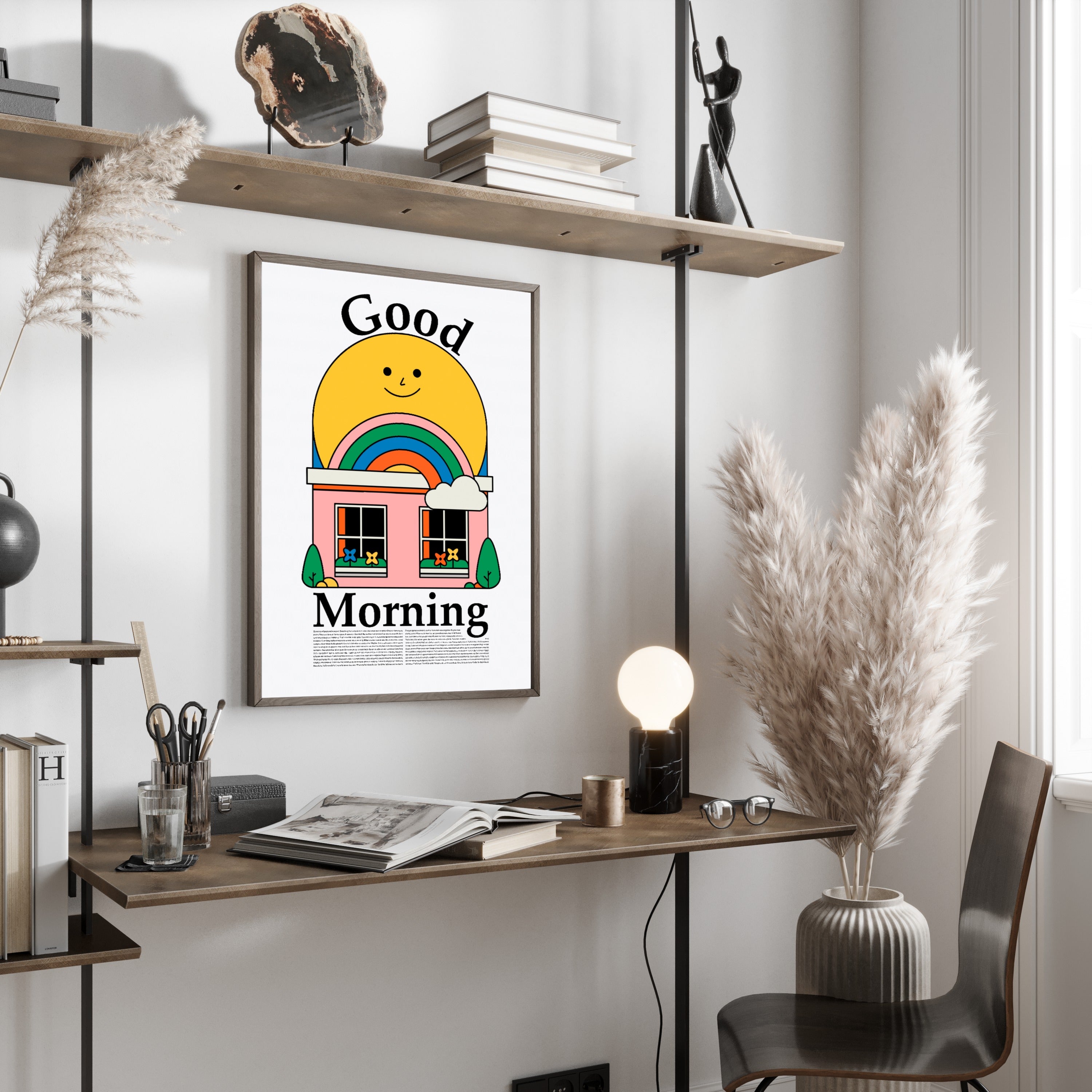 Everyday Good Day Retro Illustration Poster