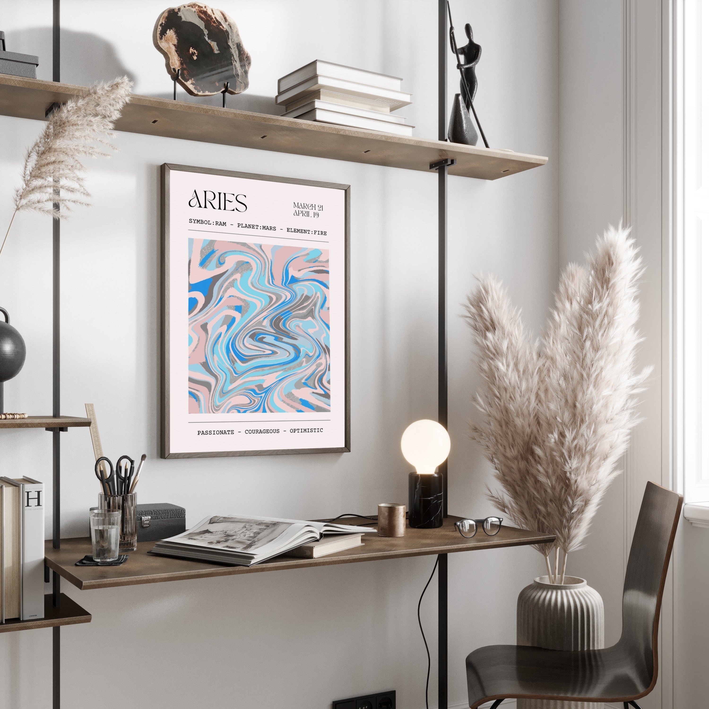 Framed Aries Print poster