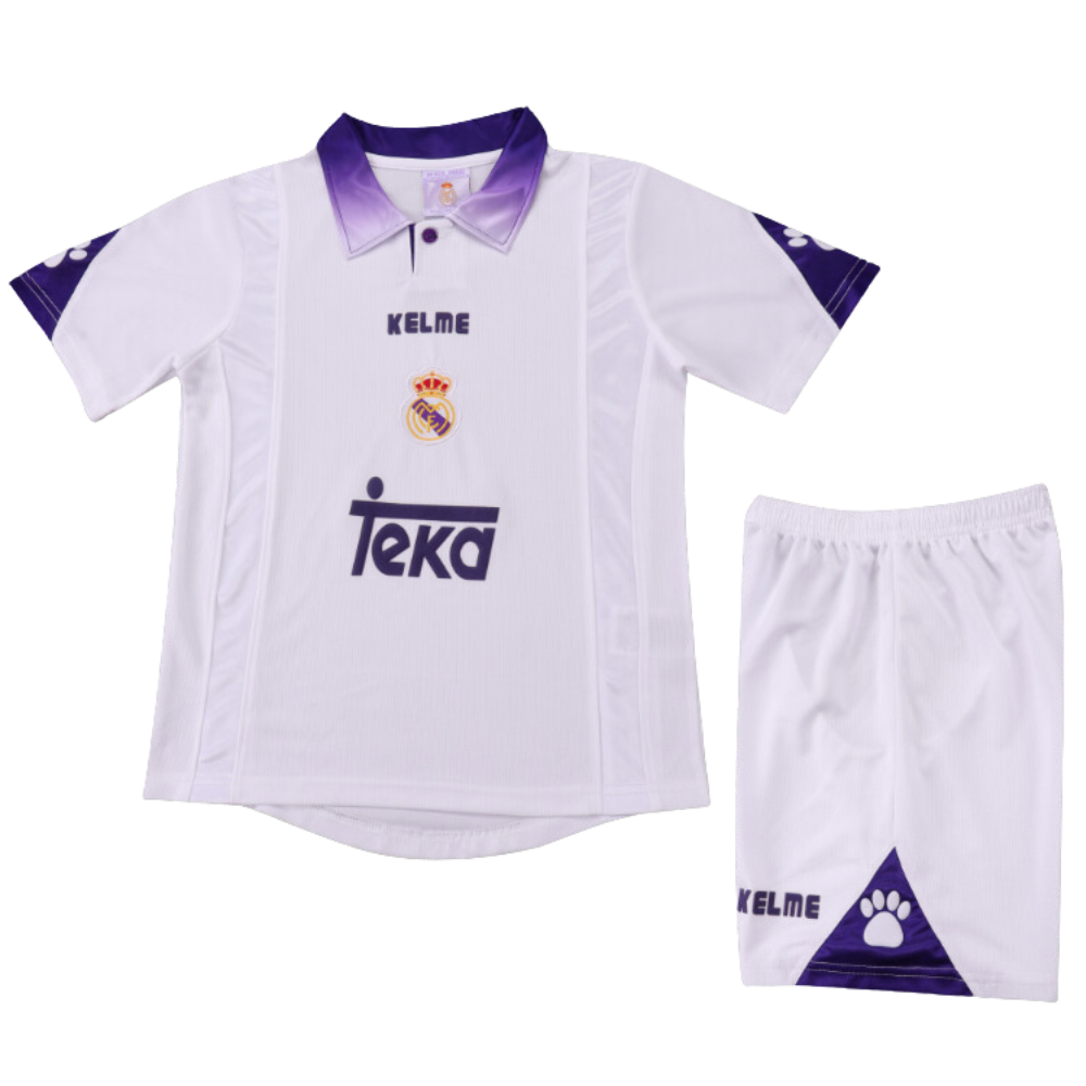 (KIDS) RETRO REAL MADRID AWAY SHIRT & SHORTS 1997/98