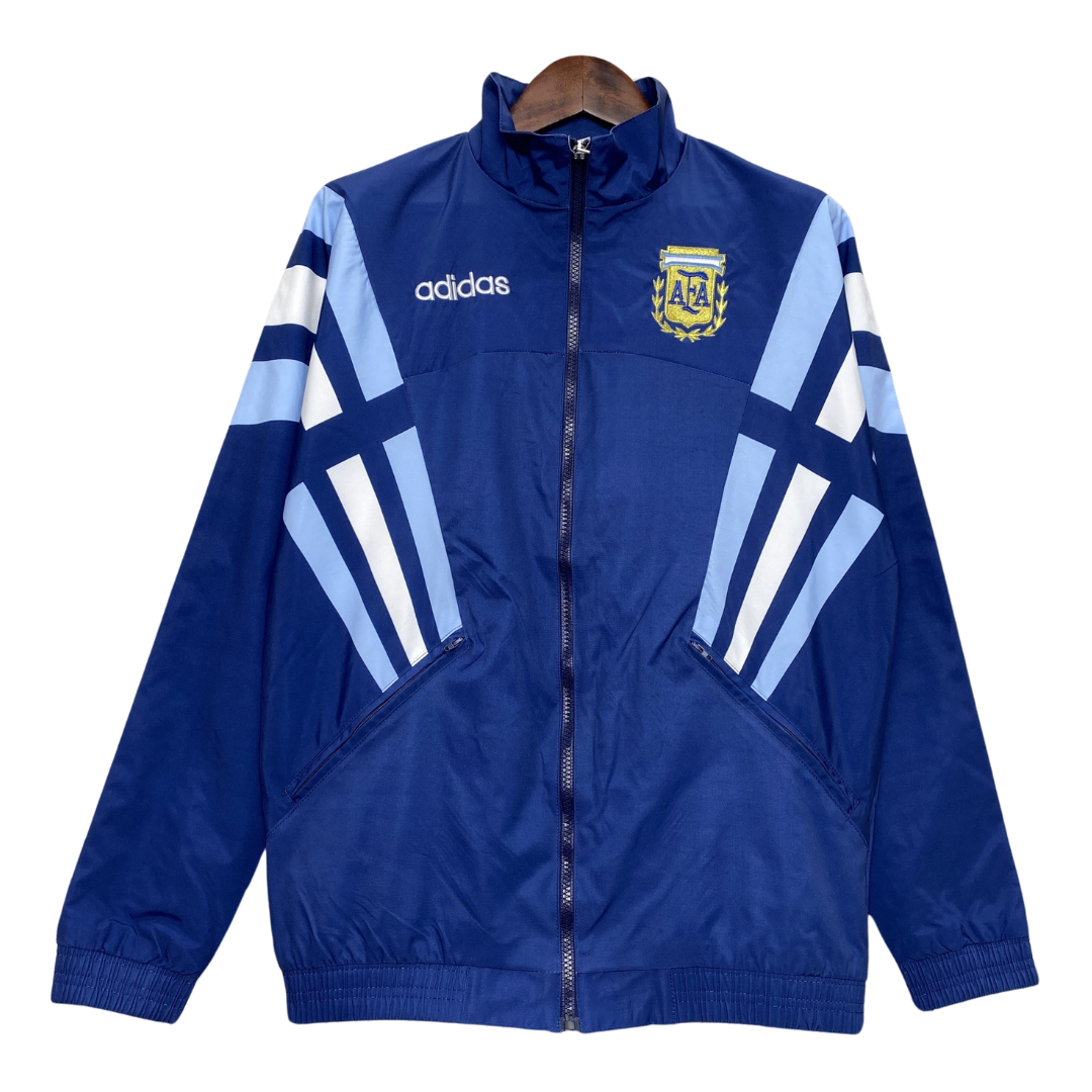 Argentina Retro Windbreaker Jacket - Blue