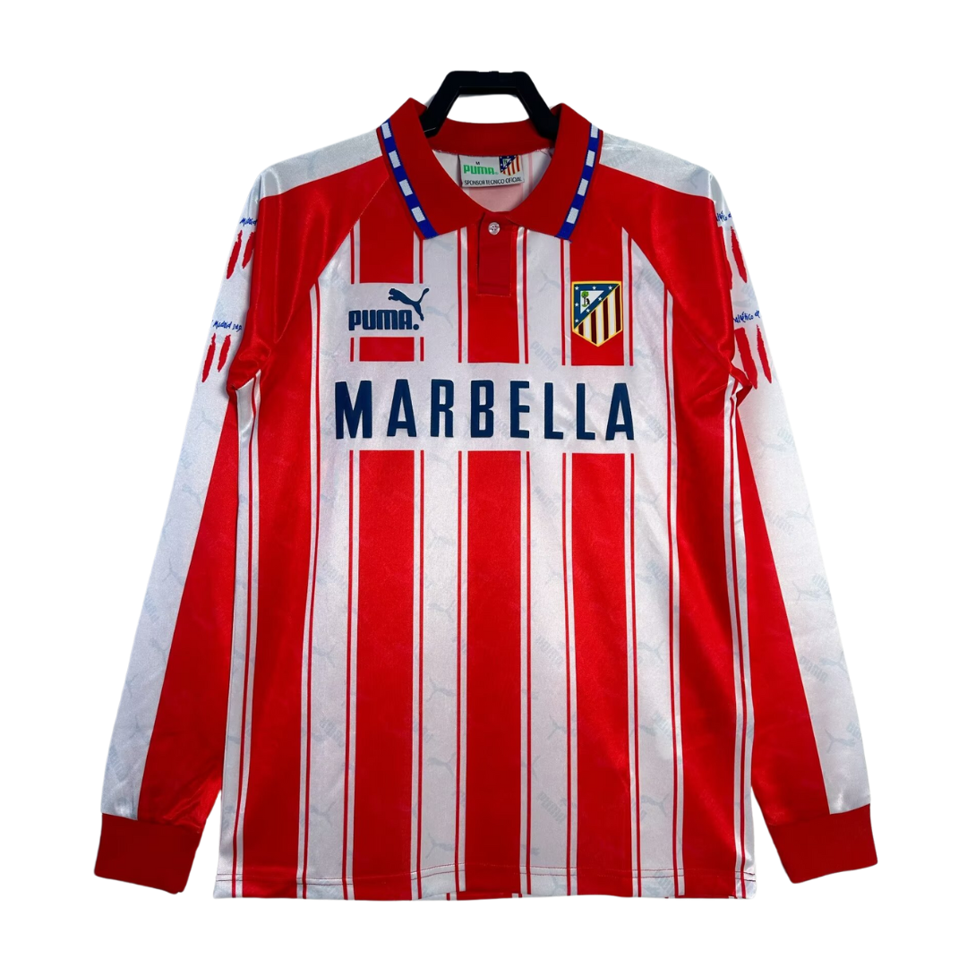 Athletico Madrid Thuisshirt met Lange Mouwen - 1994-95