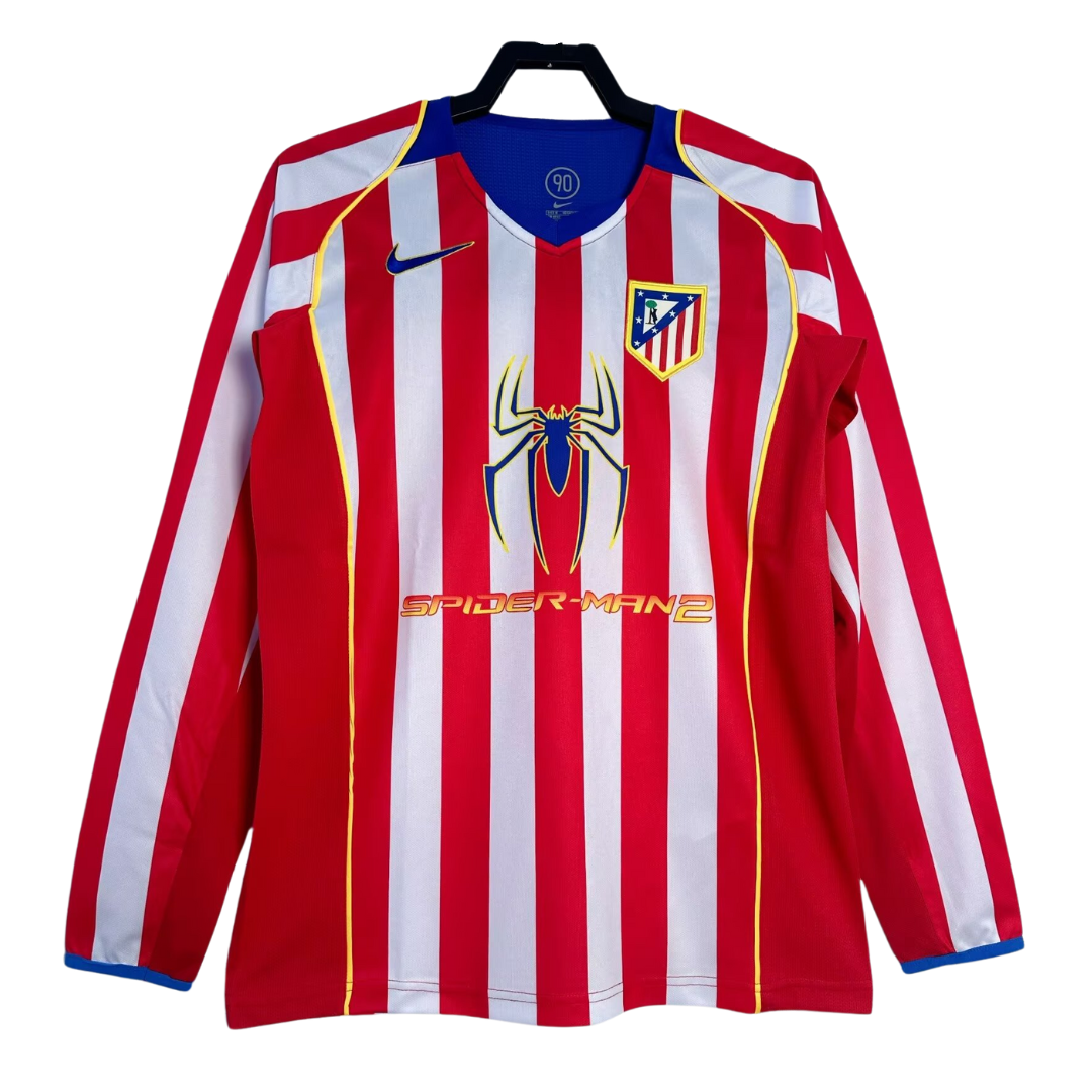 Athletico Madrid Long Sleeve Home Shirt - 2004-05