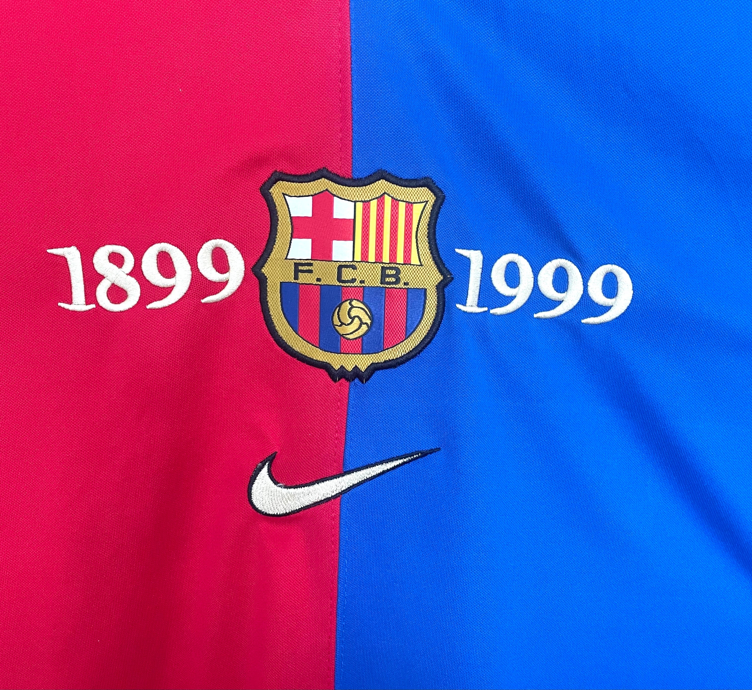 Barcelona thuisshirt met lange mouwen - 100-jarig jubileum (1999)