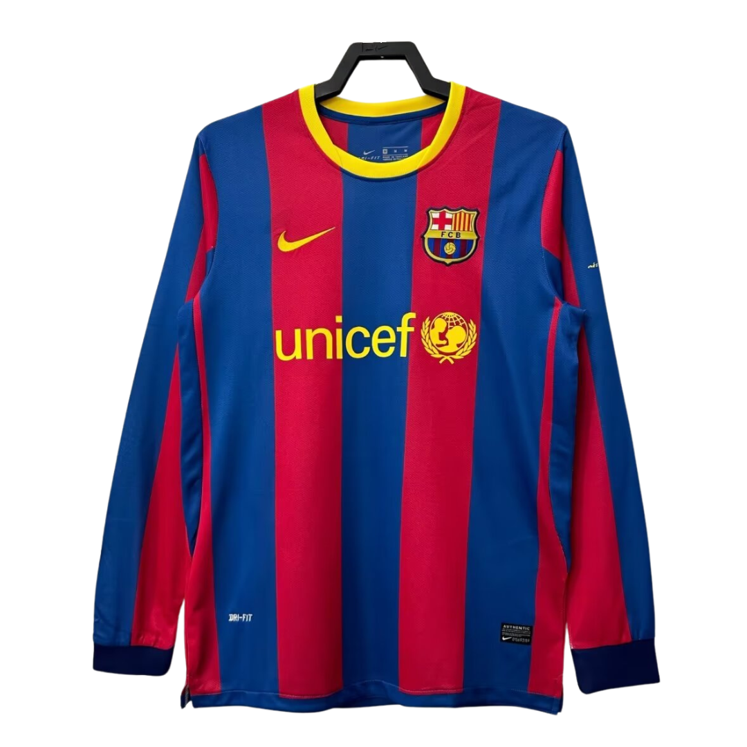 Barcelona Long Sleeve Home Shirt - 2010-11