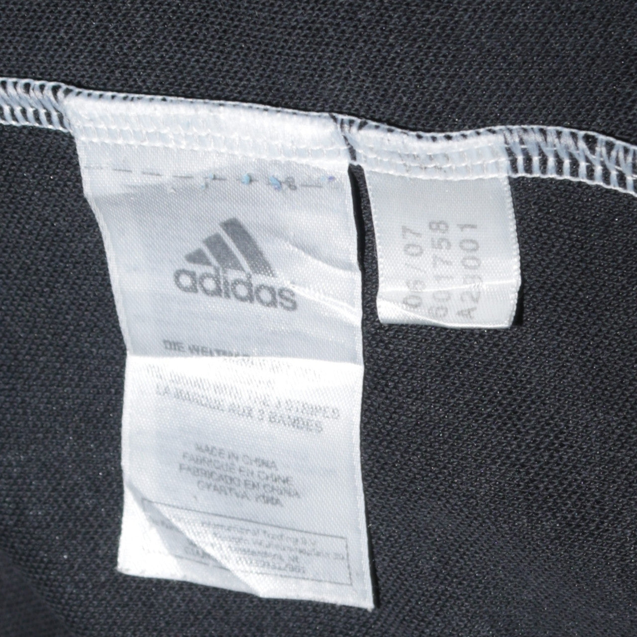 Adidas 90's Striped Sleeve Full Zip Up Sweatshirt Medium Black