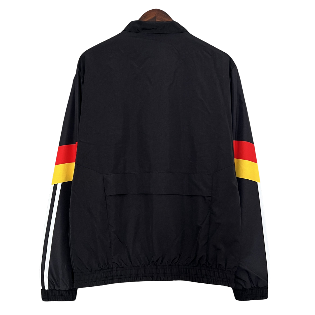 Germany Retro Windbreaker Jacket - Black