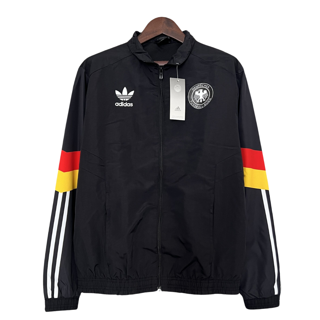 Germany Retro Windbreaker Jacket - Black