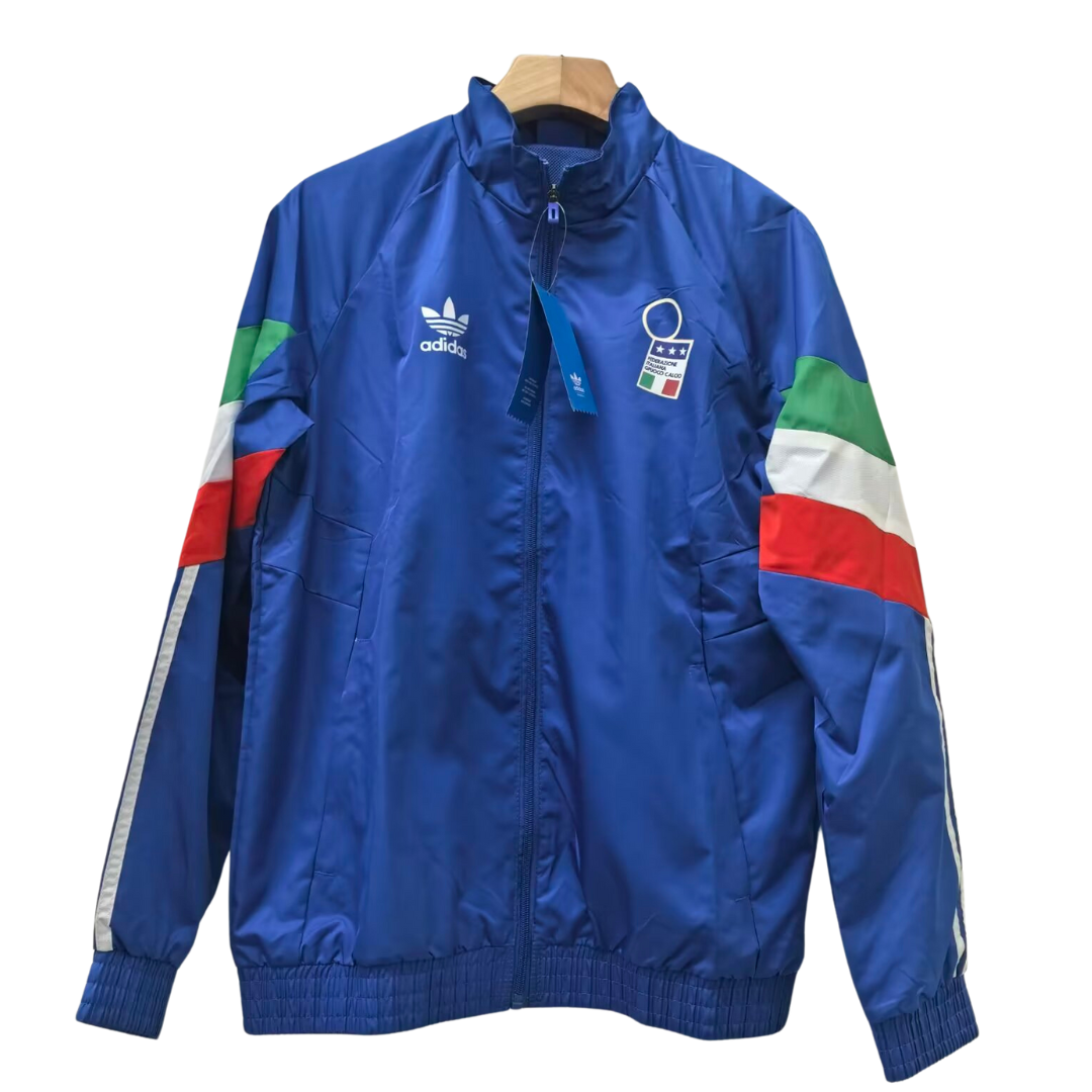 Italy Retro Windbreaker Jacket - Blue