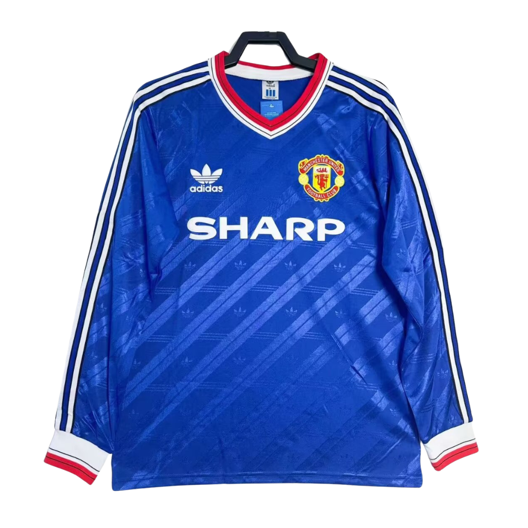 Manchester United Uitshirt met Lange Mouwen - 1986-88