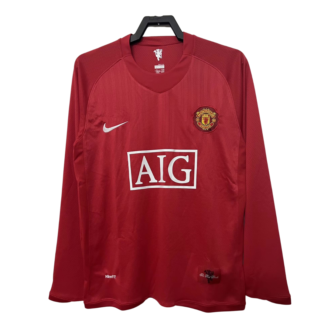 Manchester United Long Sleeve Home Shirt - 2007-08