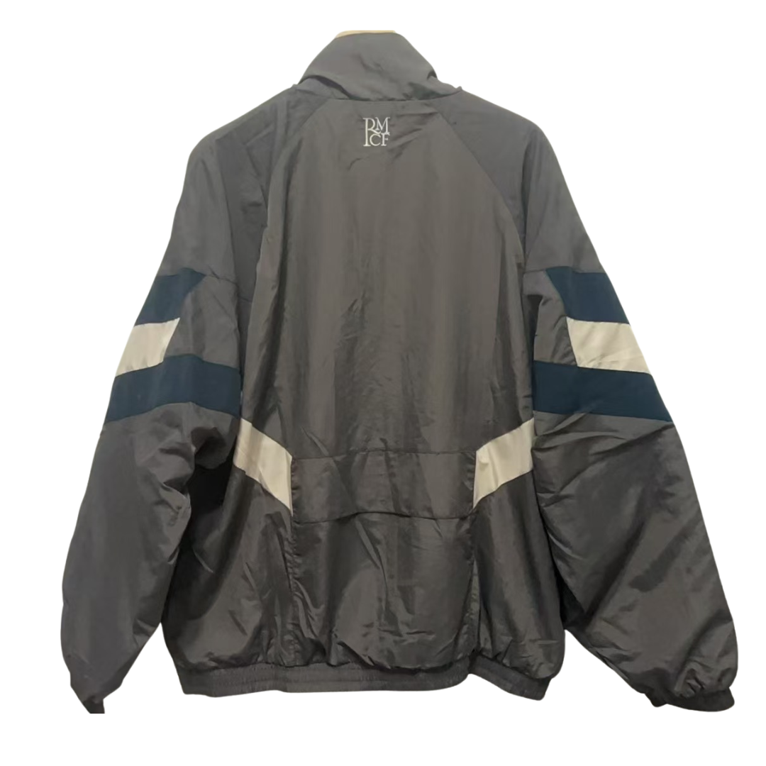 Real Madrid Retro Windbreaker Jacket - Gray