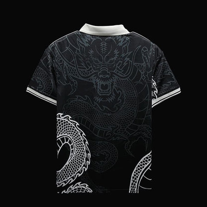 Dragon Design real Madrid Shirt (Black) - The Kit Vault