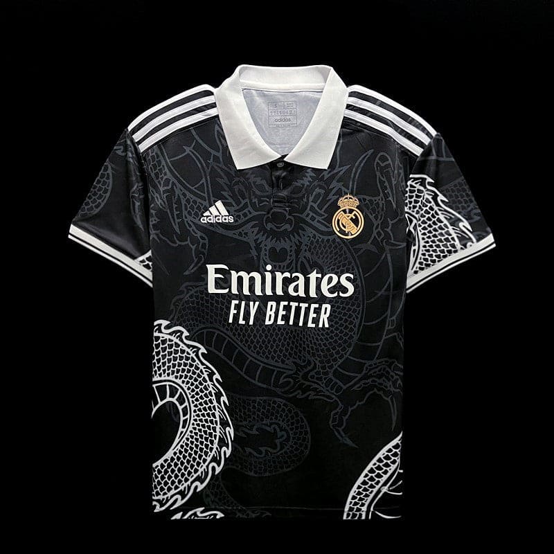 Real Madrid-Trikot im Drachendesign (Schwarz) - The Kit Vault