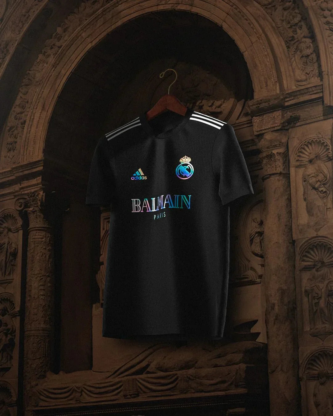 REAL MADRID x BALMAIN Camicia Nera