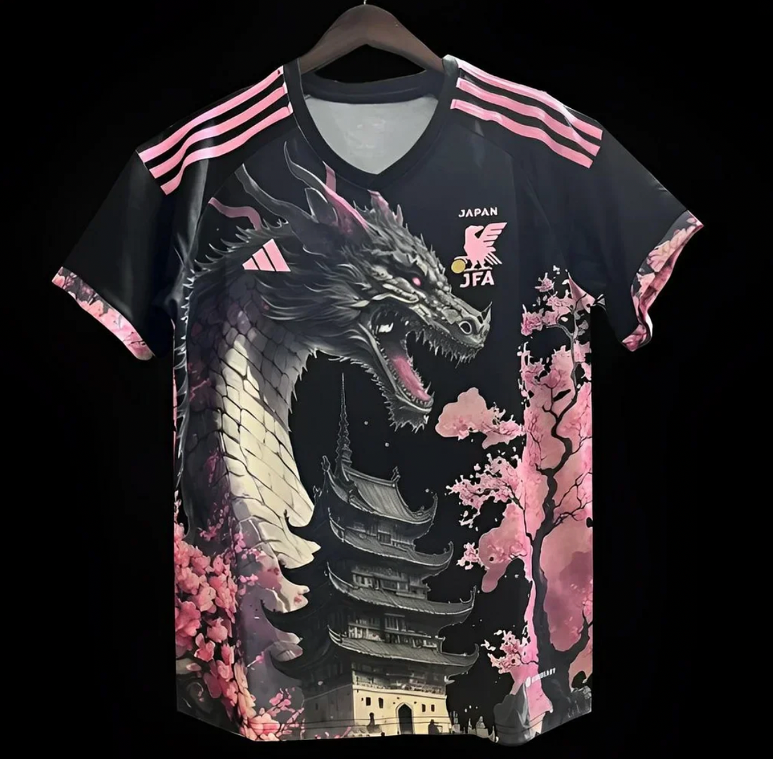 Japanisches Pink Dragon Fußballtrikot – Sonderedition