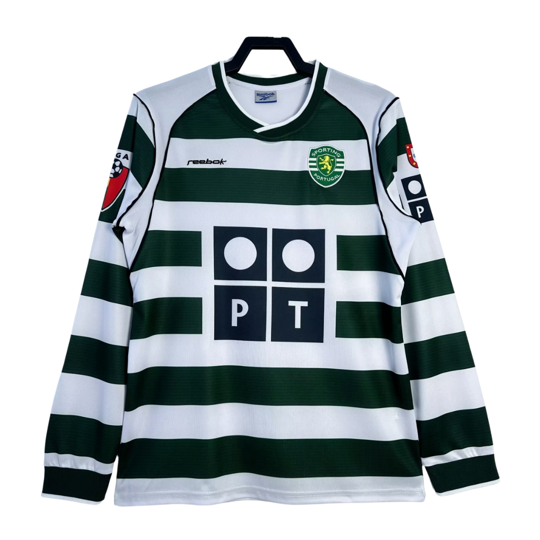 Sporting Portugal Long Sleeve Home Shirt - 2001-03