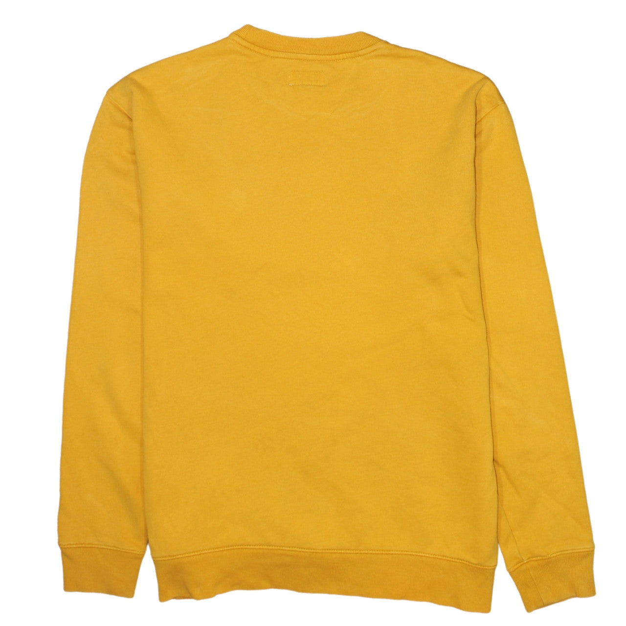 Tommy Jeans Mustard Yellow Sweatshirt Men's XSmall Embroidered Chest Flag Logo Crewneck Pullover