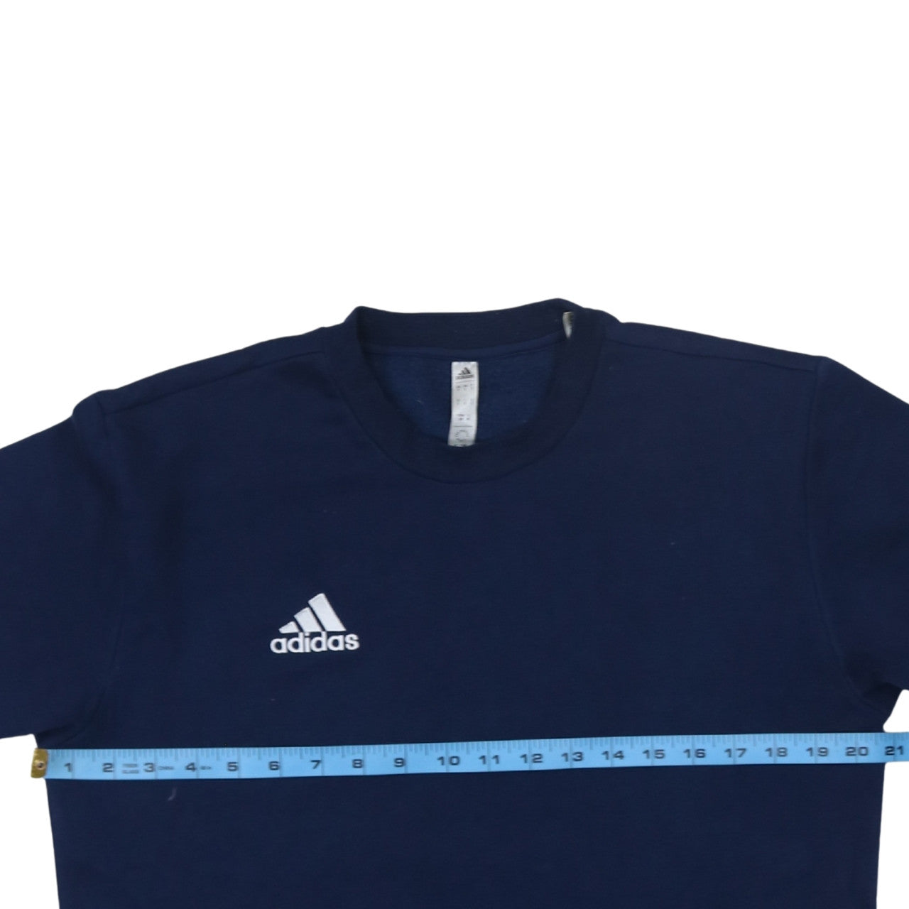 Adidas Navy Blue Sweatshirt Men's Small Embroidered Chest Logo Crewneck Pullover Top