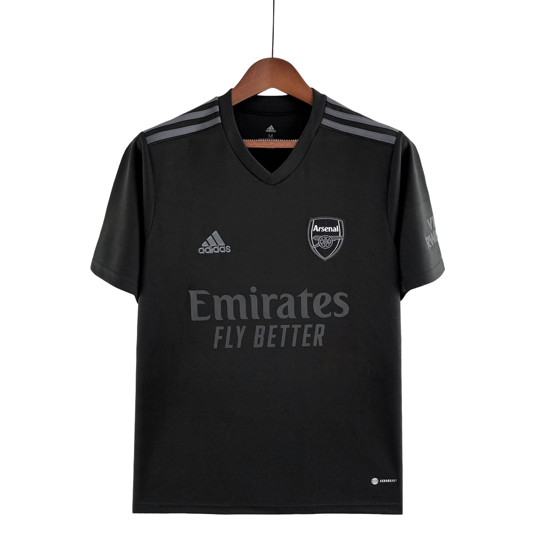 ARSENAL ALL BLACK T-SHIRT 22/23 (training vóór de wedstrijd) 