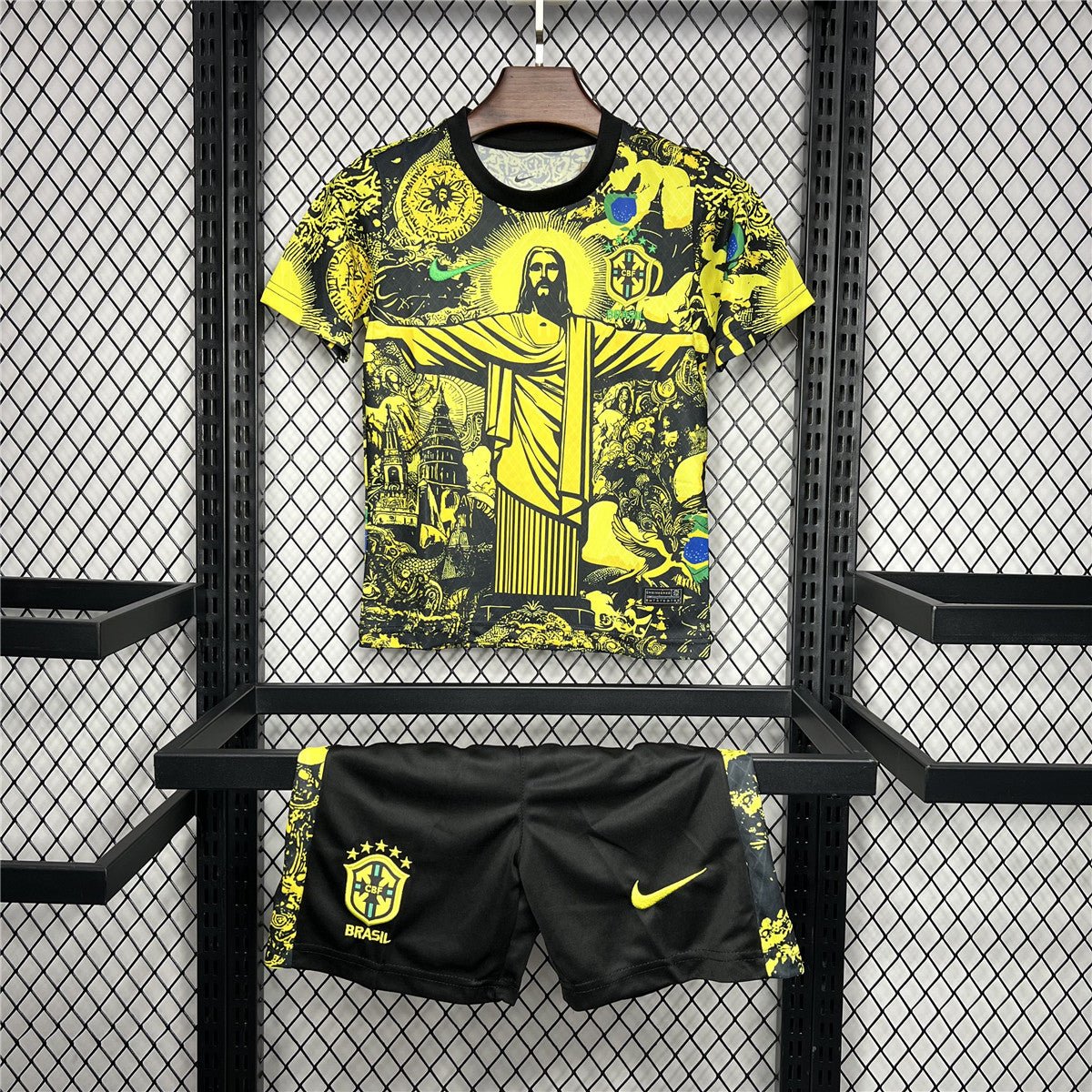 2024/25 Brazil Jesus Kids Football Kit - Yellow