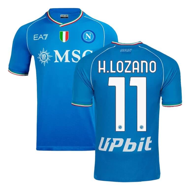 H.LOZANO 11 Napoli Home Authentic Soccer Jersey 2023/24